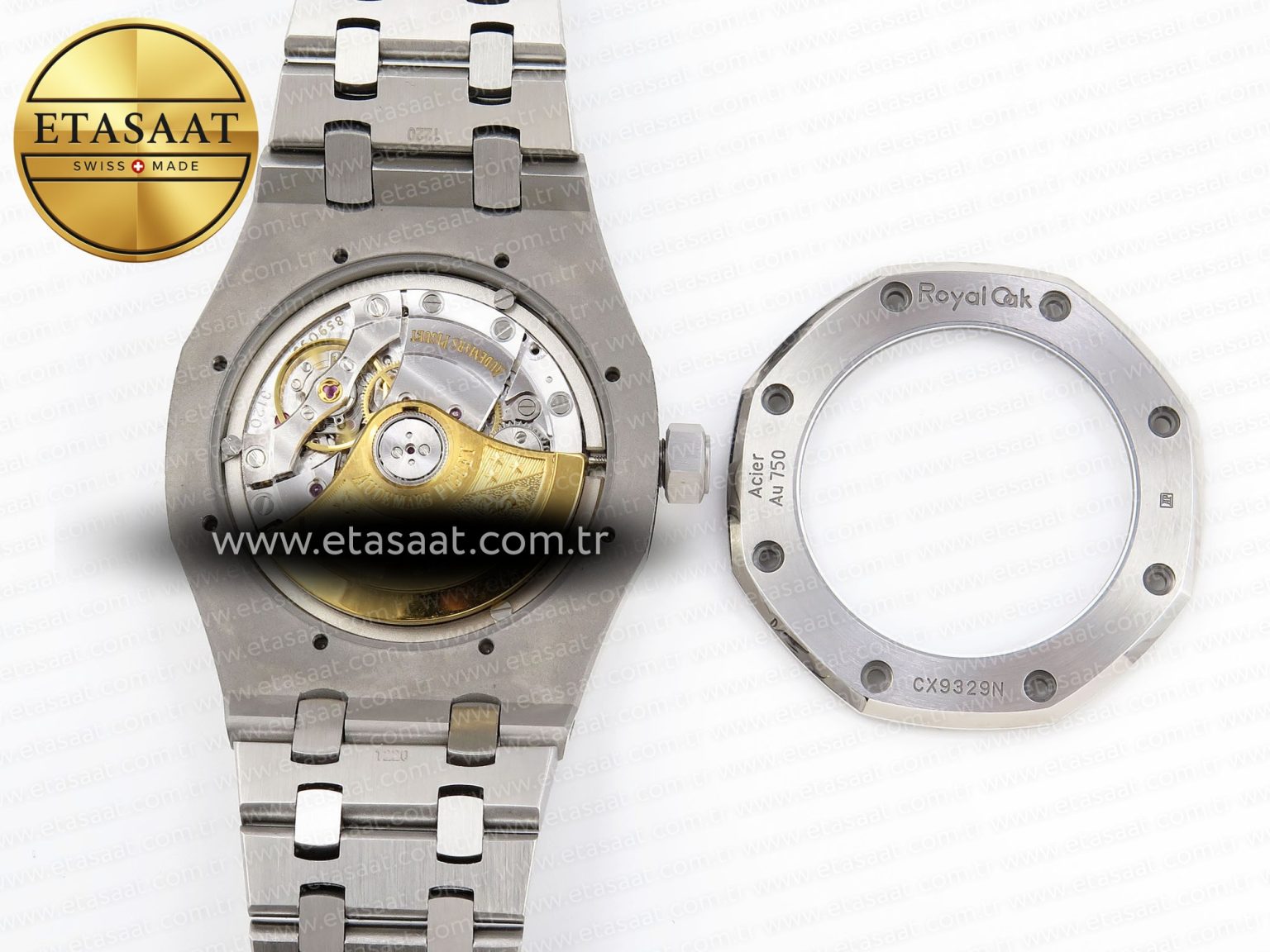 ROYAL OAK 37MM 15450 SS IPF BEST EDITION BLUE DIAL ON SS BRACELET SA3120 SUPER CLONE - Görsel 14