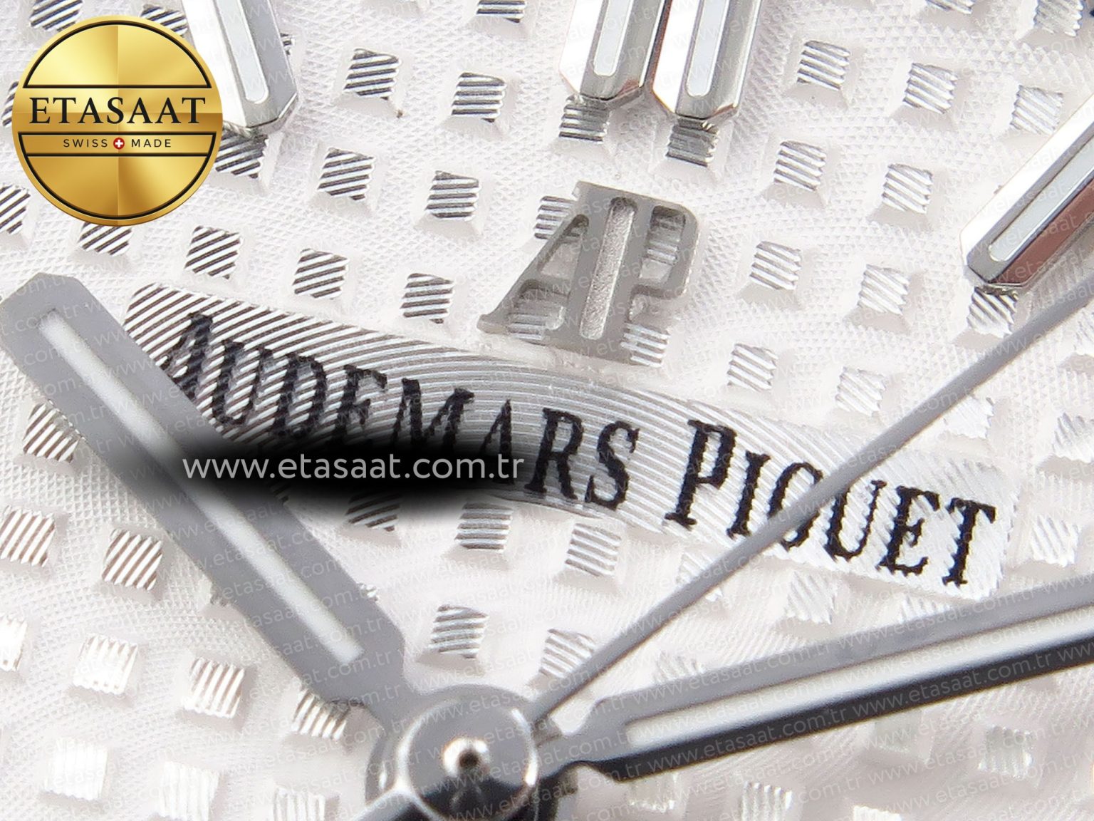 ROYAL OAK 37MM 15450 SS IPF BEST EDITION WHITE DIAL ON SS BRACELET SA3120 SUPER CLONE - Görsel 10