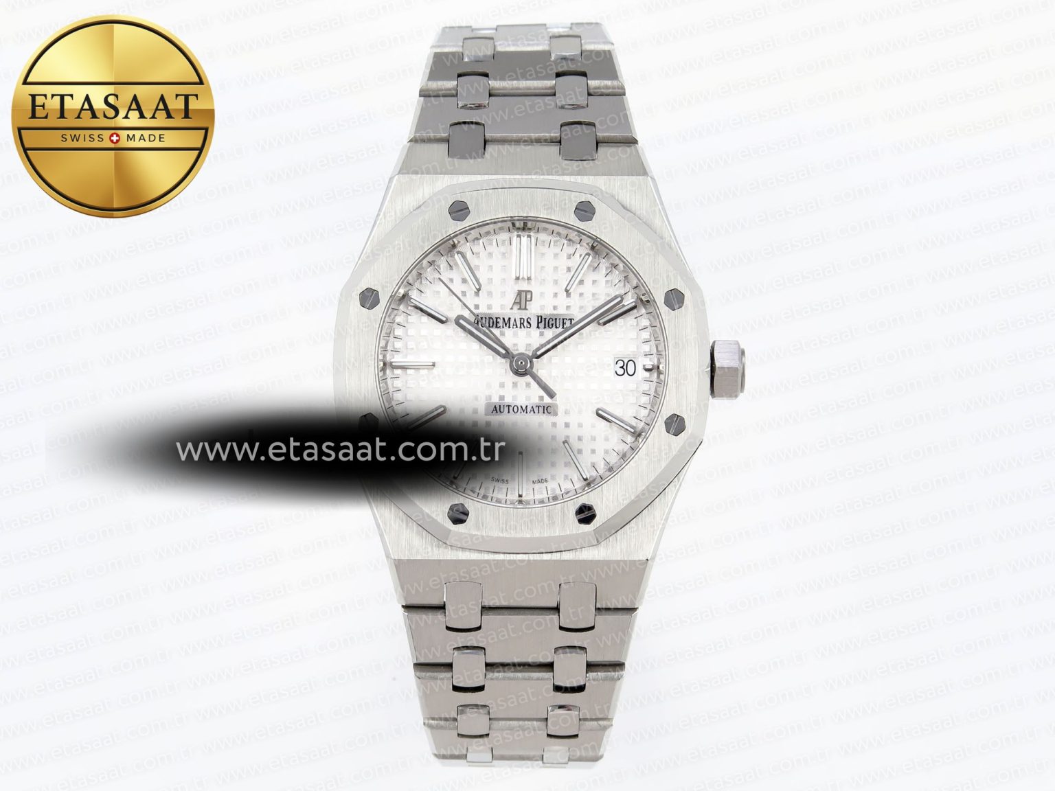 ROYAL OAK 37MM 15450 SS IPF BEST EDITION WHITE DIAL ON SS BRACELET SA3120 SUPER CLONE - Görsel 3