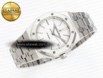 ROYAL OAK 37MM 15450 SS IPF BEST EDITION WHITE DIAL ON SS BRACELET SA3120 SUPER CLONE - Görsel 5