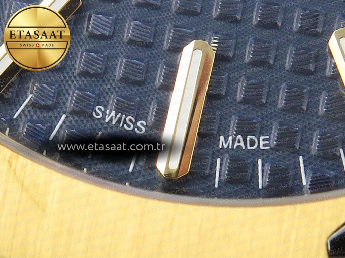 ROYAL OAK 37MM 15450 YG IPF BEST EDITION BLUE DIAL ON YG BRACELET SA3120 SUPER CLONE - Görsel 14