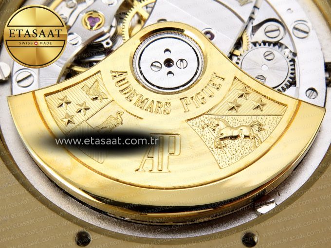 ROYAL OAK 37MM 15450 YG IPF BEST EDITION BLUE DIAL ON YG BRACELET SA3120 SUPER CLONE - Görsel 19