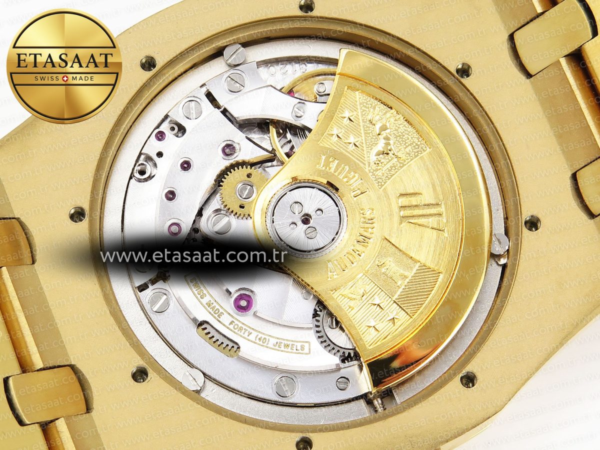 Audemars Piguet ROYAL OAK 37MM 15450  WHITE DIAL ON YG SA3120 - Görsel 16