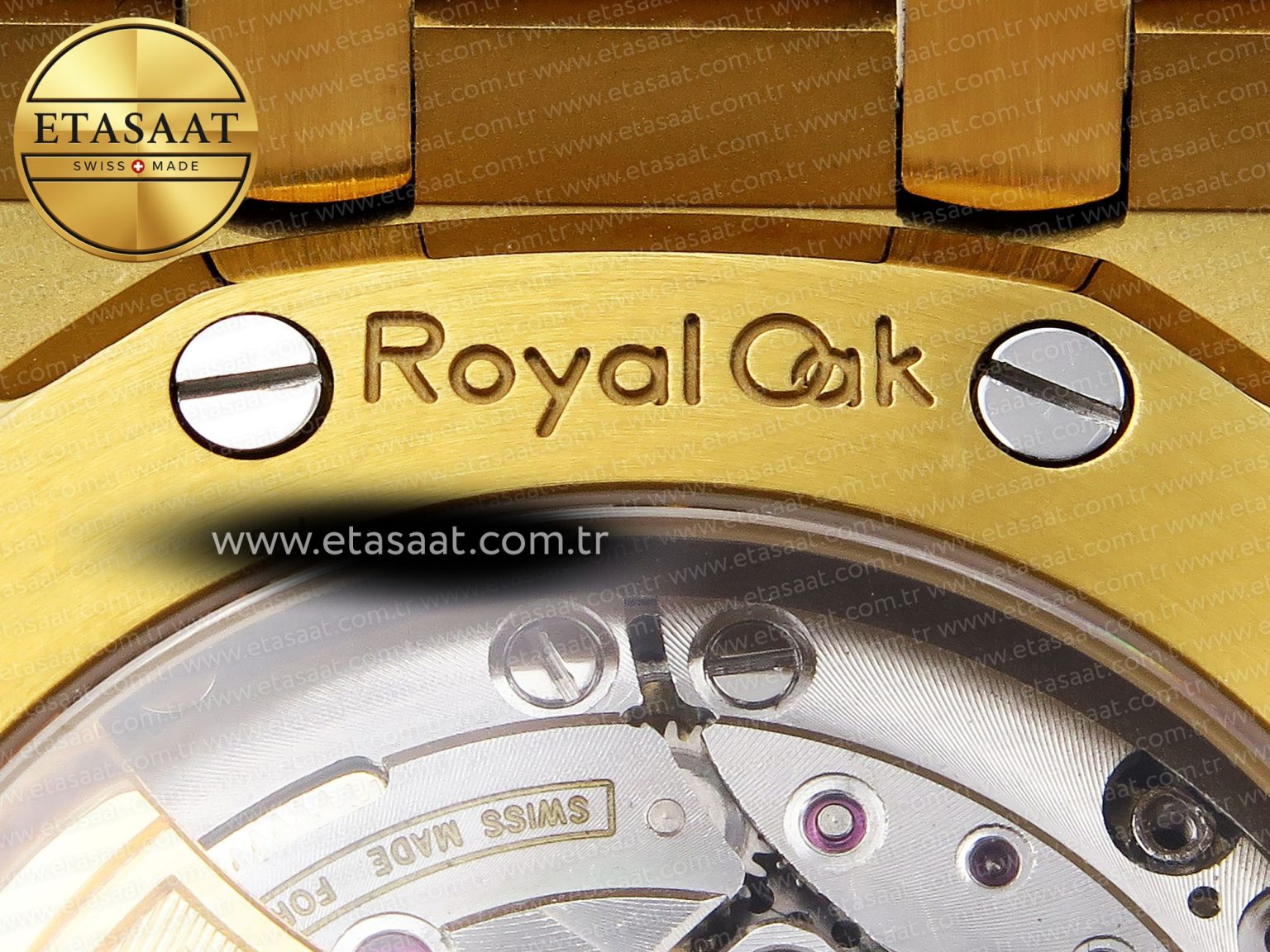 ROYAL OAK 37MM 15450 YG IPF BEST EDITION WHITE DIAL ON YG BRACELET SA3120 SUPER CLONE - Görsel 22