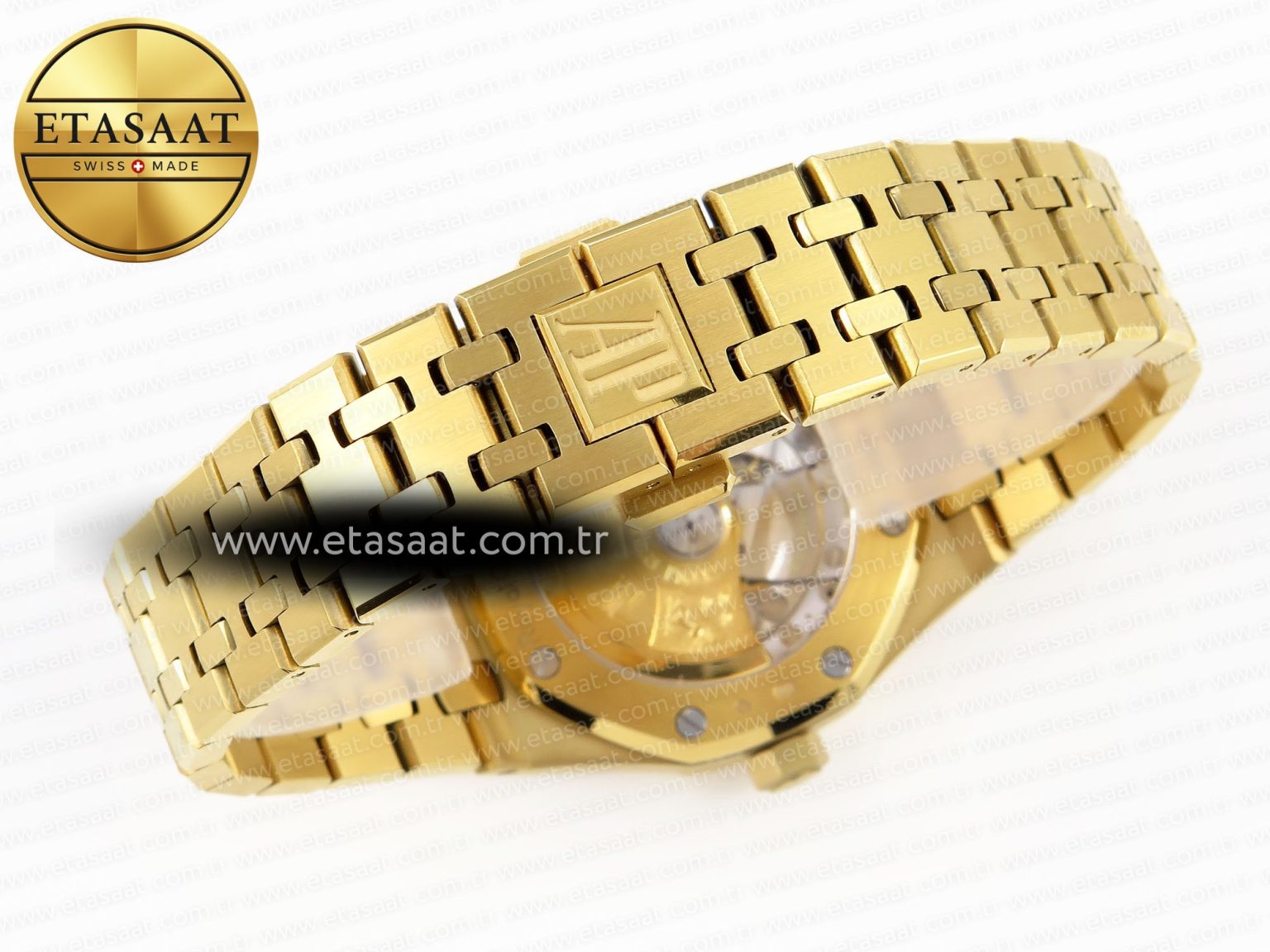 ROYAL OAK 37MM 15450 YG IPF BEST EDITION WHITE DIAL ON YG BRACELET SA3120 SUPER CLONE - Görsel 23