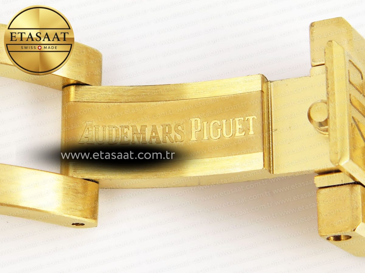 Audemars Piguet ROYAL OAK 37MM 15450  WHITE DIAL ON YG SA3120 - Görsel 29