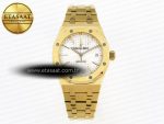 ROYAL OAK 37MM 15450 YG IPF BEST EDITION WHITE DIAL ON YG BRACELET SA3120 SUPER CLONE - Görsel 3