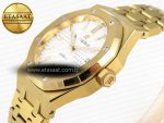 ROYAL OAK 37MM 15450 YG IPF BEST EDITION WHITE DIAL ON YG BRACELET SA3120 SUPER CLONE - Görsel 6