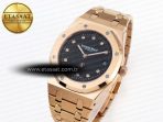 Royal Oak 39mm 15202 RG IPF 1:1 Best Edition Black Diamonds Dial on RG Bracelet A2121