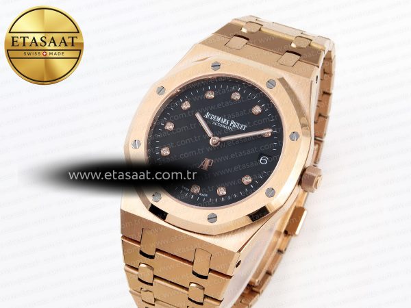 Royal Oak 39mm 15202 RG IPF 1:1 Best Edition Black Diamonds Dial on RG Bracelet A2121