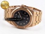Royal Oak 39mm 15202 RG IPF 1:1 Best Edition Black Diamonds Dial on RG Bracelet A2121 - Görsel 6