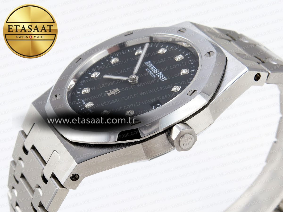 Royal Oak 39mm 15202 SS IPF 1:1 Best Edition Black Dial on SS Bracelet A2121 - Görsel 8
