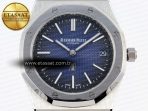 Royal Oak 39mm 15202 SS IPF 1:1 Best Edition Blue/Black Textured Dial on SS Bracelet A2121 - Görsel 4