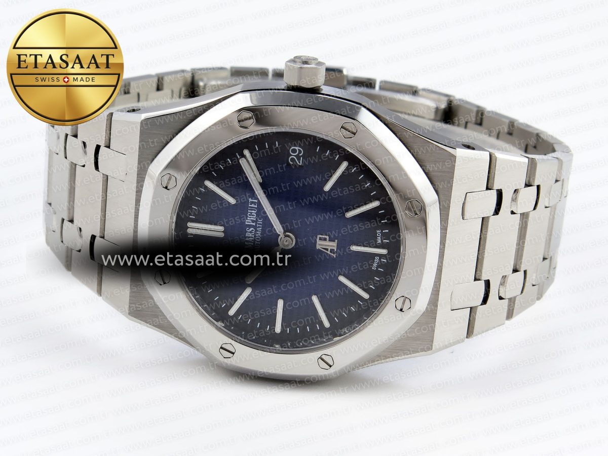 Royal Oak 39mm 15202 SS IPF 1:1 Best Edition Blue/Black Textured Dial on SS Bracelet A2121 - Görsel 6