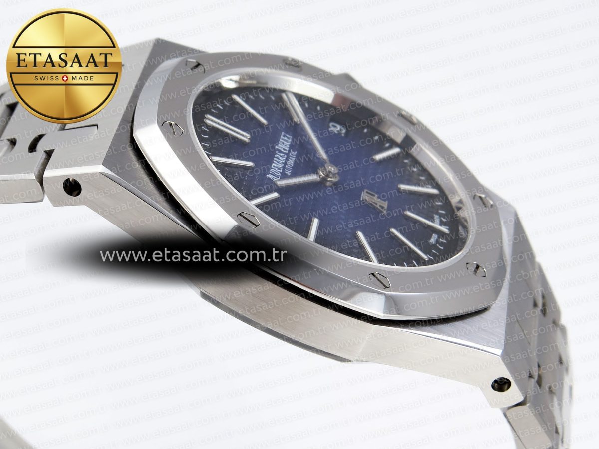 Royal Oak 39mm 15202 SS IPF 1:1 Best Edition Blue/Black Textured Dial on SS Bracelet A2121 - Görsel 9