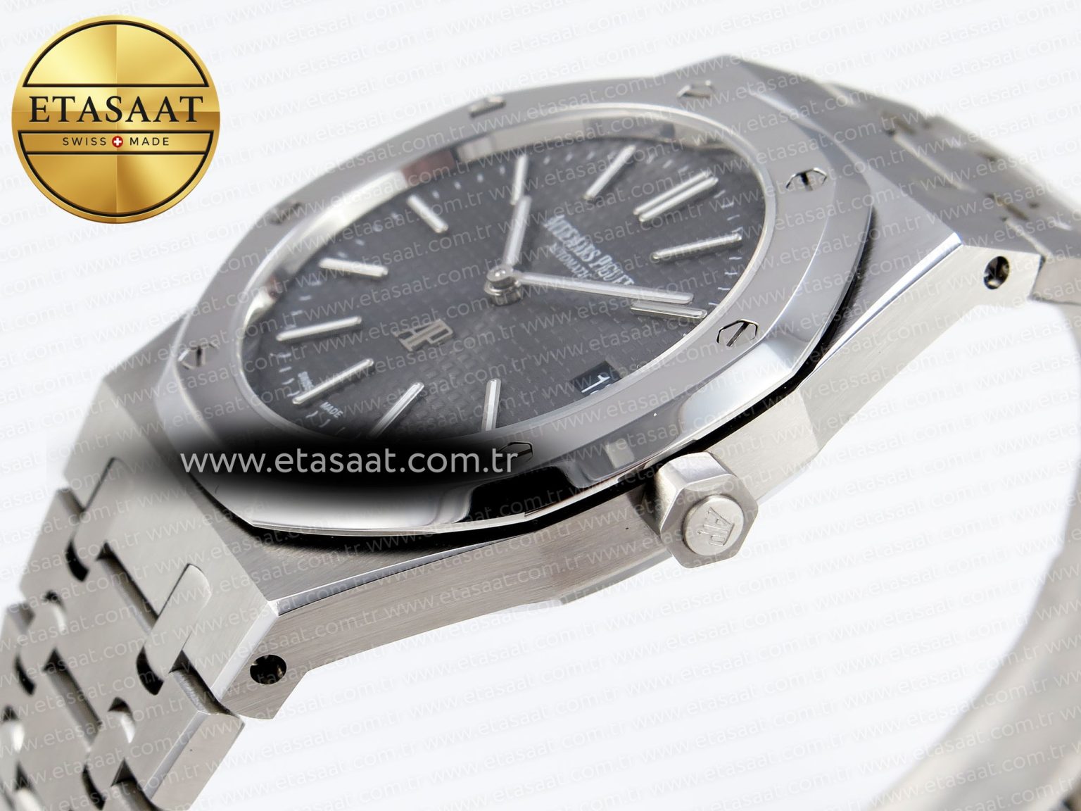 Royal Oak 39mm 15202 SS IPF 1:1 Best Edition Gray Textured Dial on SS Bracelet A2121 - Görsel 8