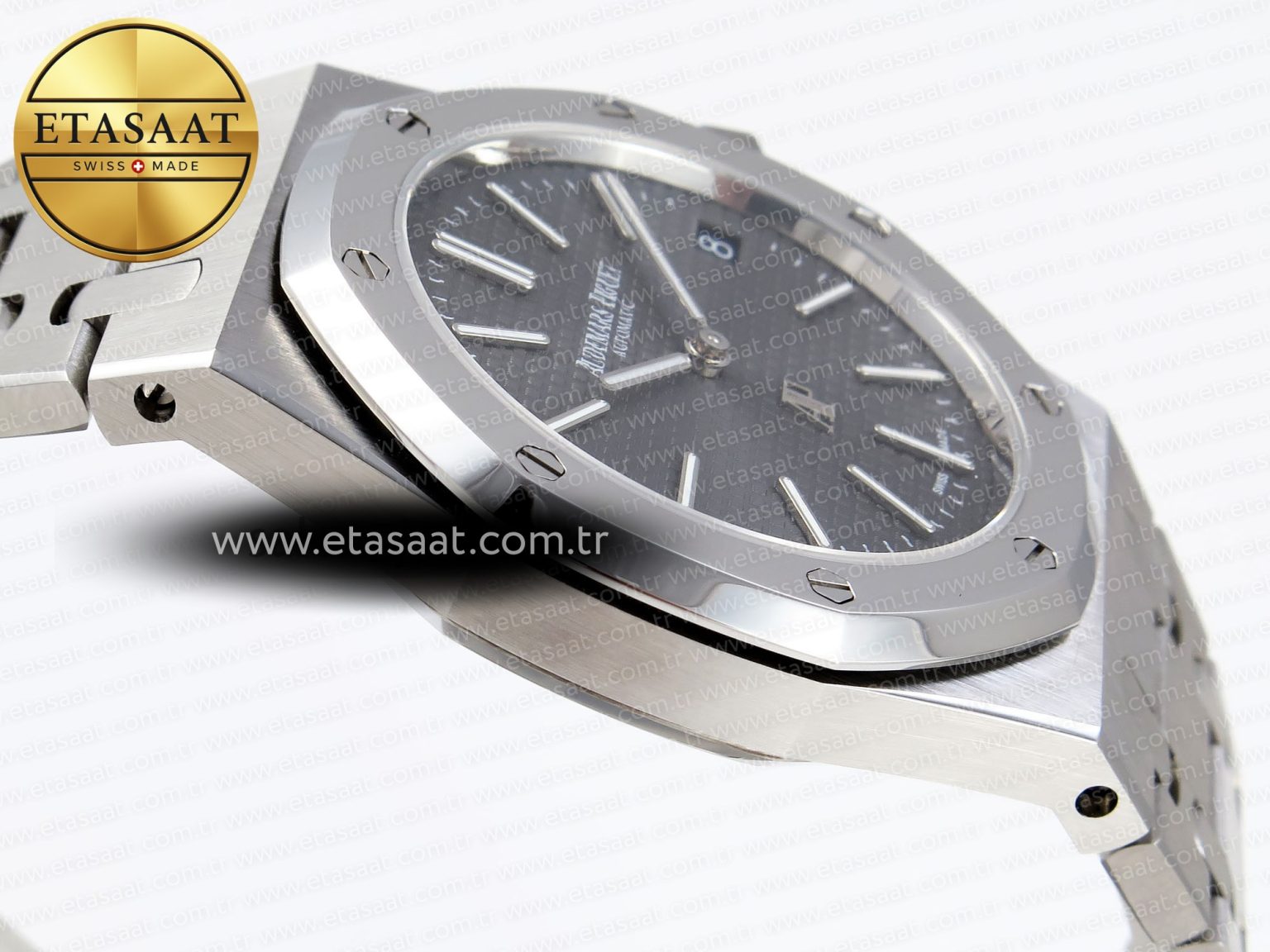 Royal Oak 39mm 15202 SS IPF 1:1 Best Edition Gray Textured Dial on SS Bracelet A2121 - Görsel 9