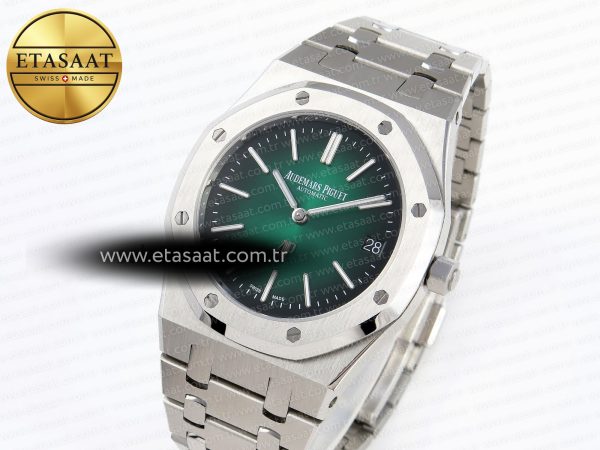 Royal Oak 39mm 15202 SS IPF 1:1 Best Edition Green/Black Dial on SS Bracelet A2121