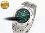 Royal Oak 39mm 15202 SS IPF 1:1 Best Edition Green/Black Dial on SS Bracelet A2121 - Görsel 2