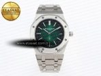 Royal Oak 39mm 15202 SS IPF 1:1 Best Edition Green/Black Dial on SS Bracelet A2121 - Görsel 3