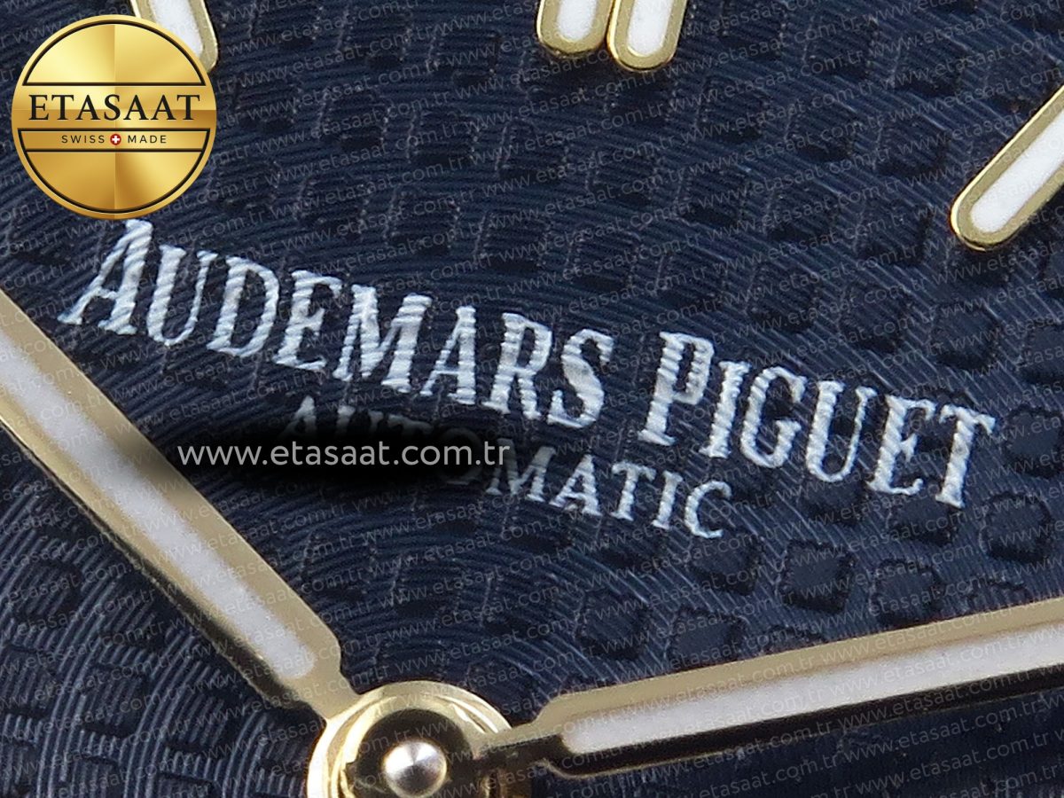 Royal Oak 39mm 15202 YG IPF 1:1 Best Edition Blue Textured Dial on YG Bracelet A2121 - Görsel 10