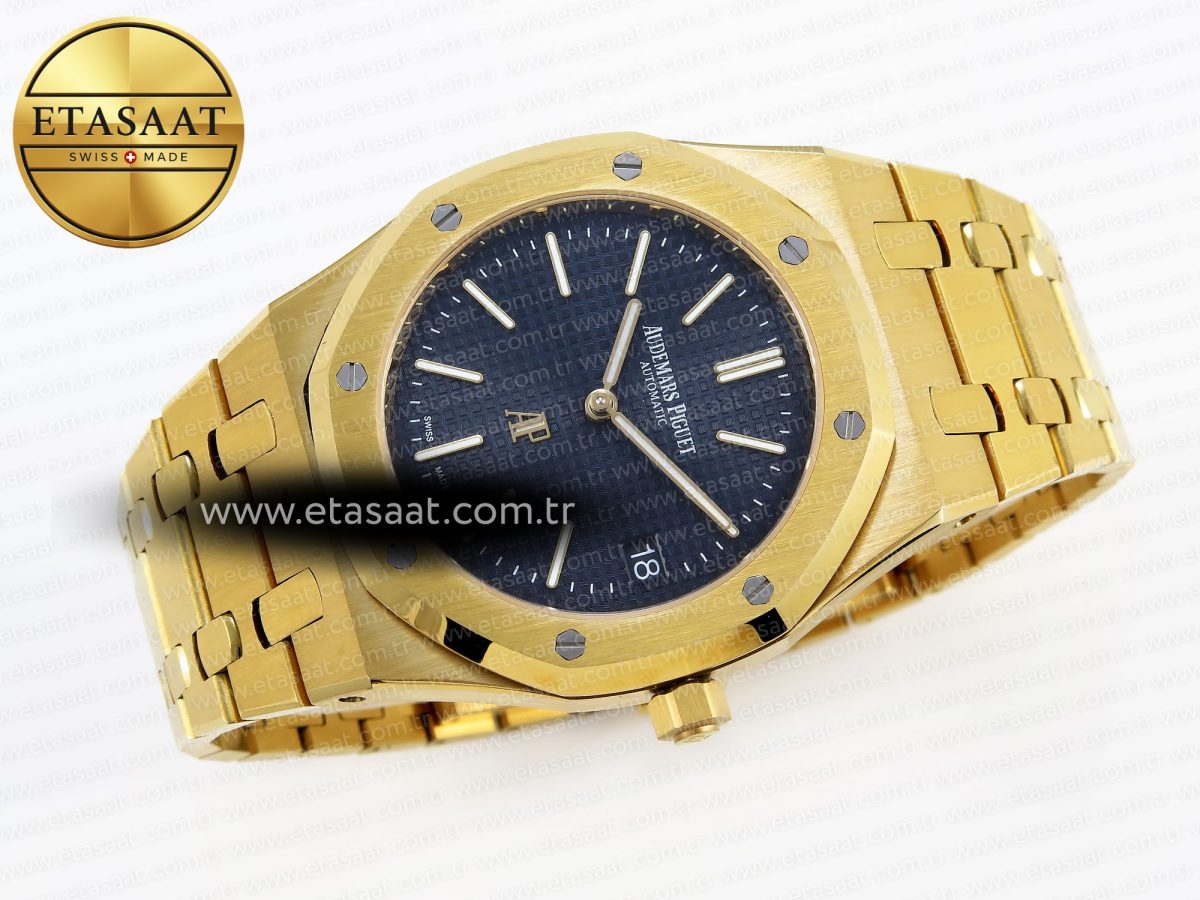 Royal Oak 39mm 15202 YG IPF 1:1 Best Edition Blue Textured Dial on YG Bracelet A2121 - Görsel 7