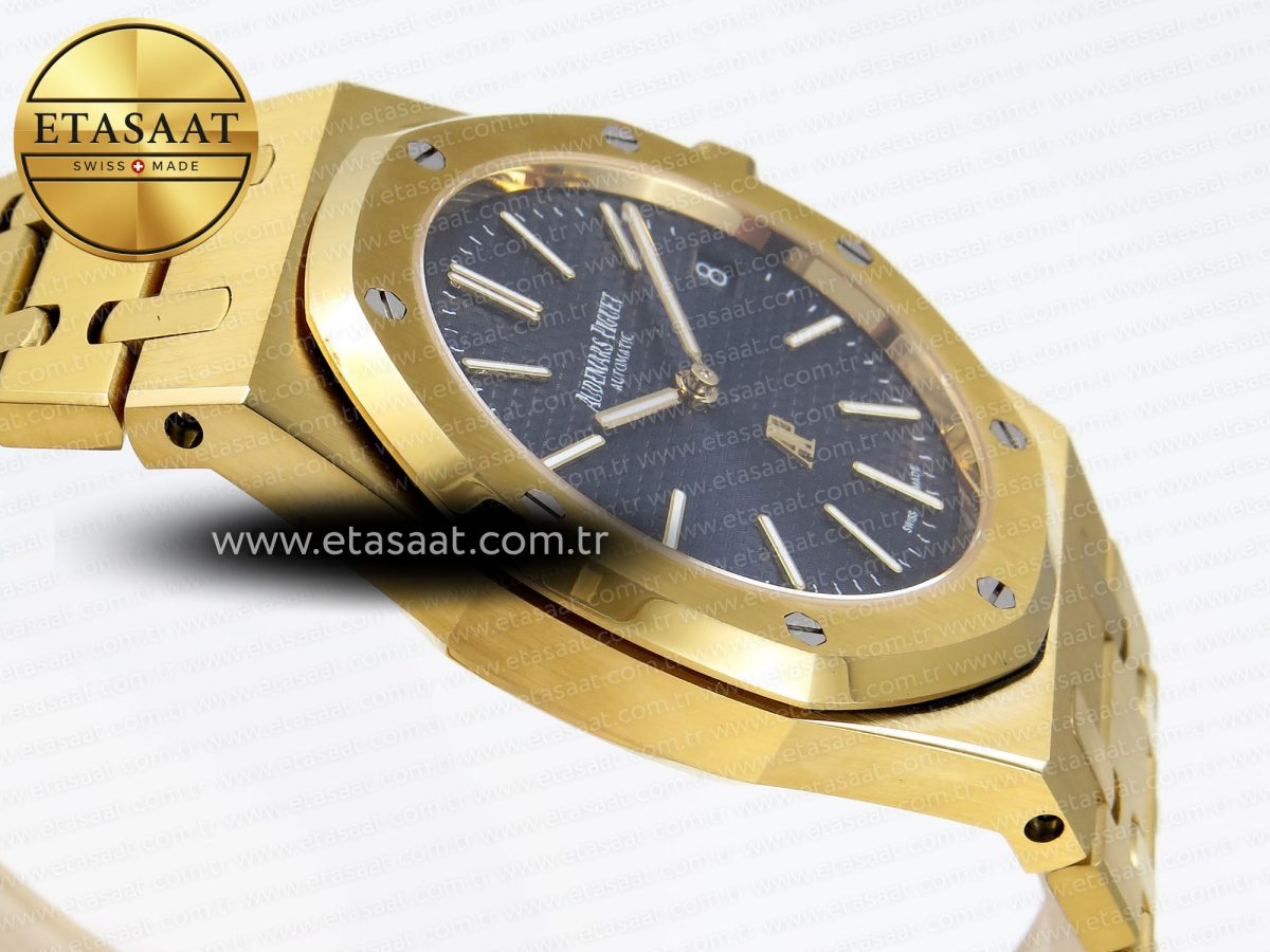 Royal Oak 39mm 15202 YG IPF 1:1 Best Edition Blue Textured Dial on YG Bracelet A2121 - Görsel 9