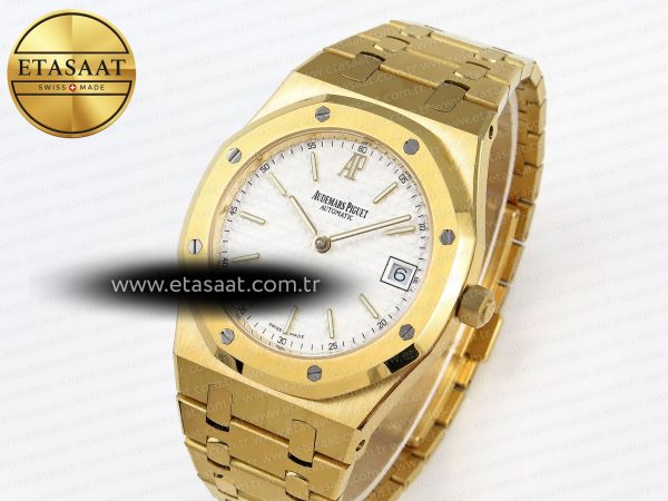 Royal Oak 39mm 15202 YG IPF 1:1 Best Edition White Textured Dial on YG Bracelet A2121