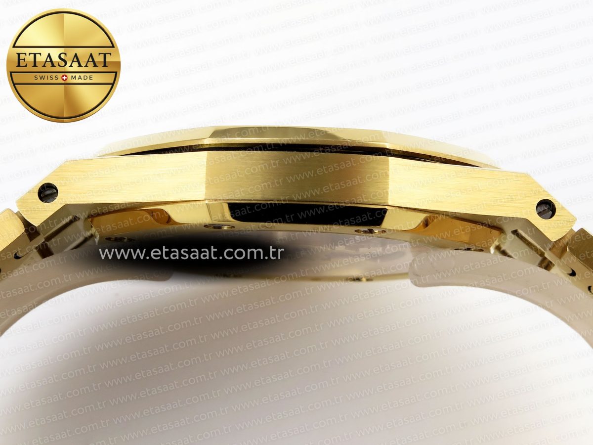 Royal Oak 39mm 15202 YG IPF 1:1 Best Edition White Textured Dial on YG Bracelet A2121 - Görsel 13