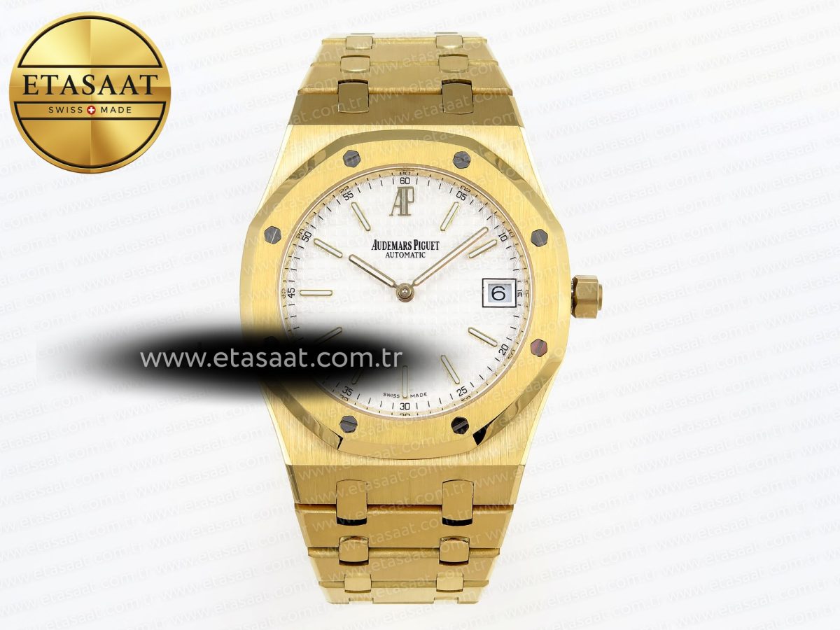 Royal Oak 39mm 15202 YG IPF 1:1 Best Edition White Textured Dial on YG Bracelet A2121 - Görsel 3