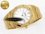 Royal Oak 39mm 15202 YG IPF 1:1 Best Edition White Textured Dial on YG Bracelet A2121 - Görsel 7