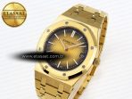 Royal Oak 39mm 15202 YG IPF 1:1 Best Edition Yellow/Brown Textured Dial on YG Bracelet A2121