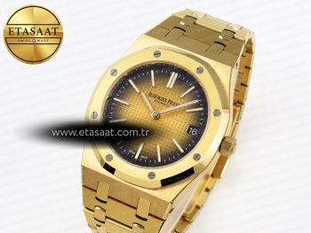 Royal Oak 39mm 15202 YG IPF 1:1 Best Edition Yellow/Brown Textured Dial on YG Bracelet A2121