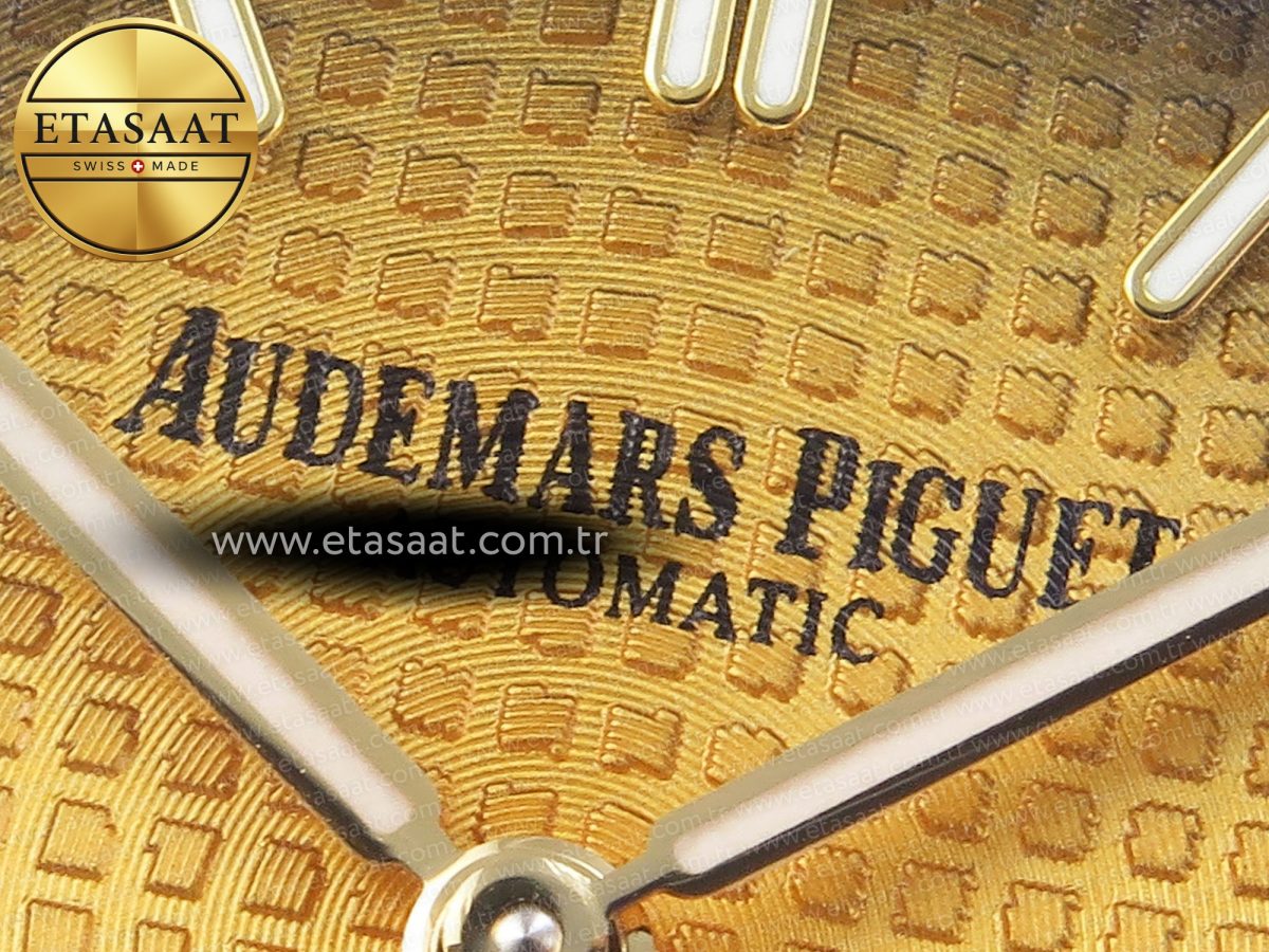 Royal Oak 39mm 15202 YG IPF 1:1 Best Edition Yellow/Brown Textured Dial on YG Bracelet A2121 - Görsel 10
