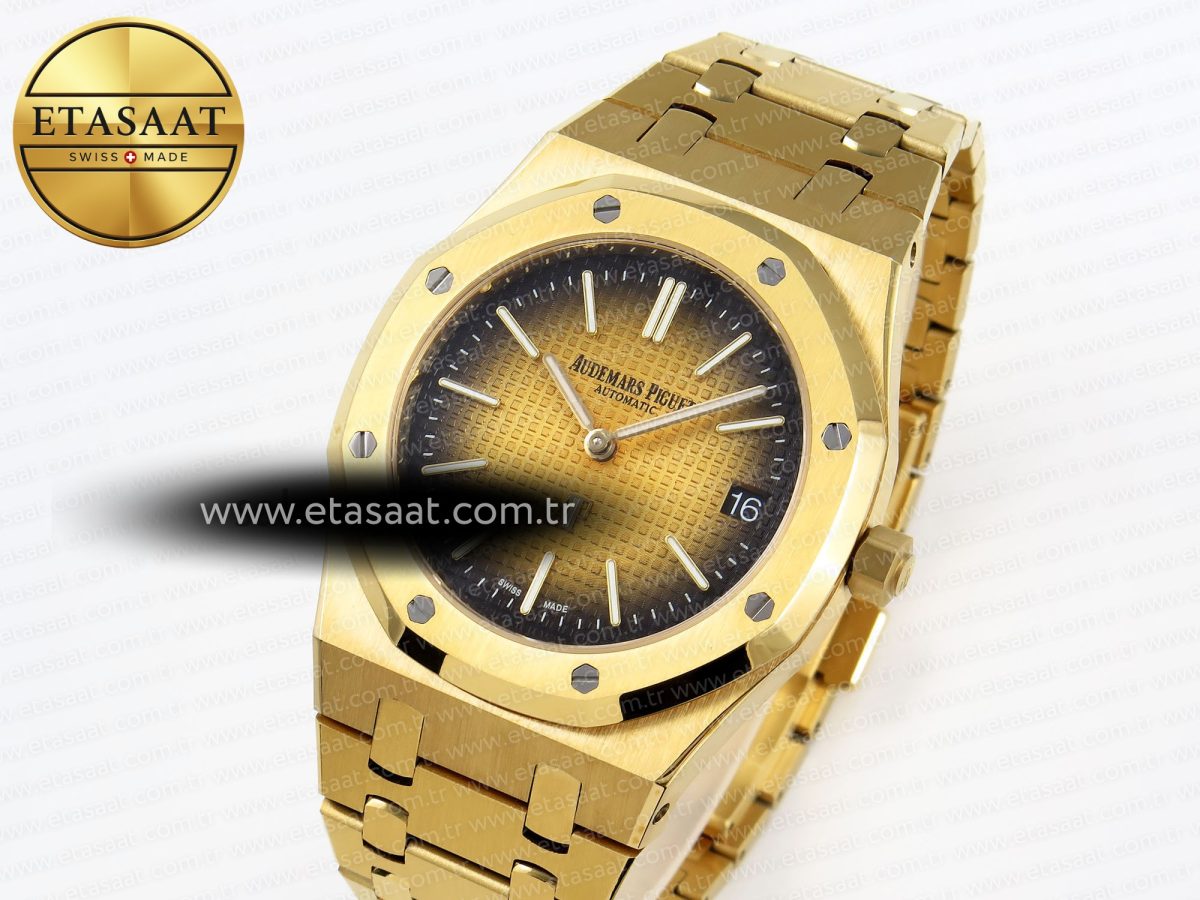 Royal Oak 39mm 15202 YG IPF 1:1 Best Edition Yellow/Brown Textured Dial on YG Bracelet A2121 - Görsel 2