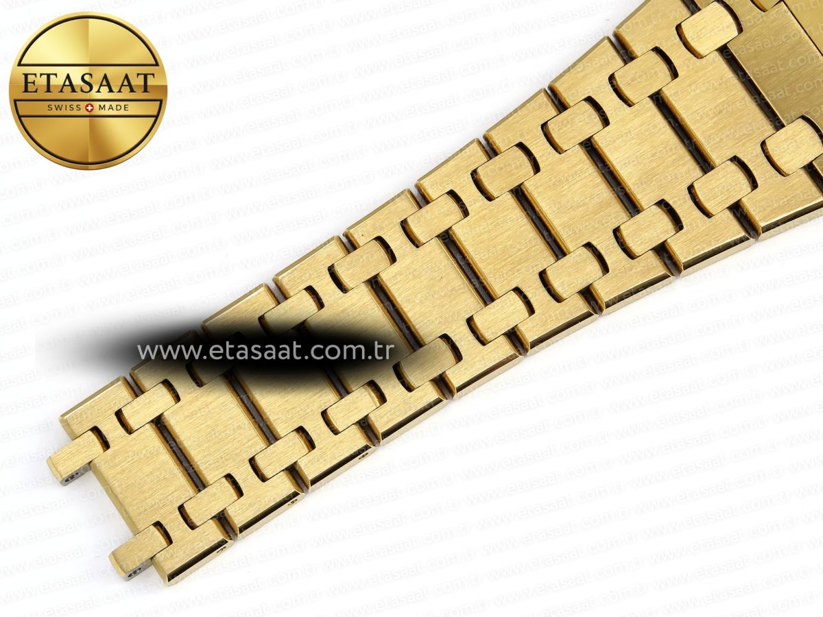 Royal Oak 39mm 15202 YG IPF 1:1 Best Edition Yellow/Brown Textured Dial on YG Bracelet A2121 - Görsel 29