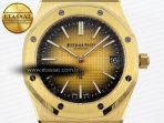 Royal Oak 39mm 15202 YG IPF 1:1 Best Edition Yellow/Brown Textured Dial on YG Bracelet A2121 - Görsel 4