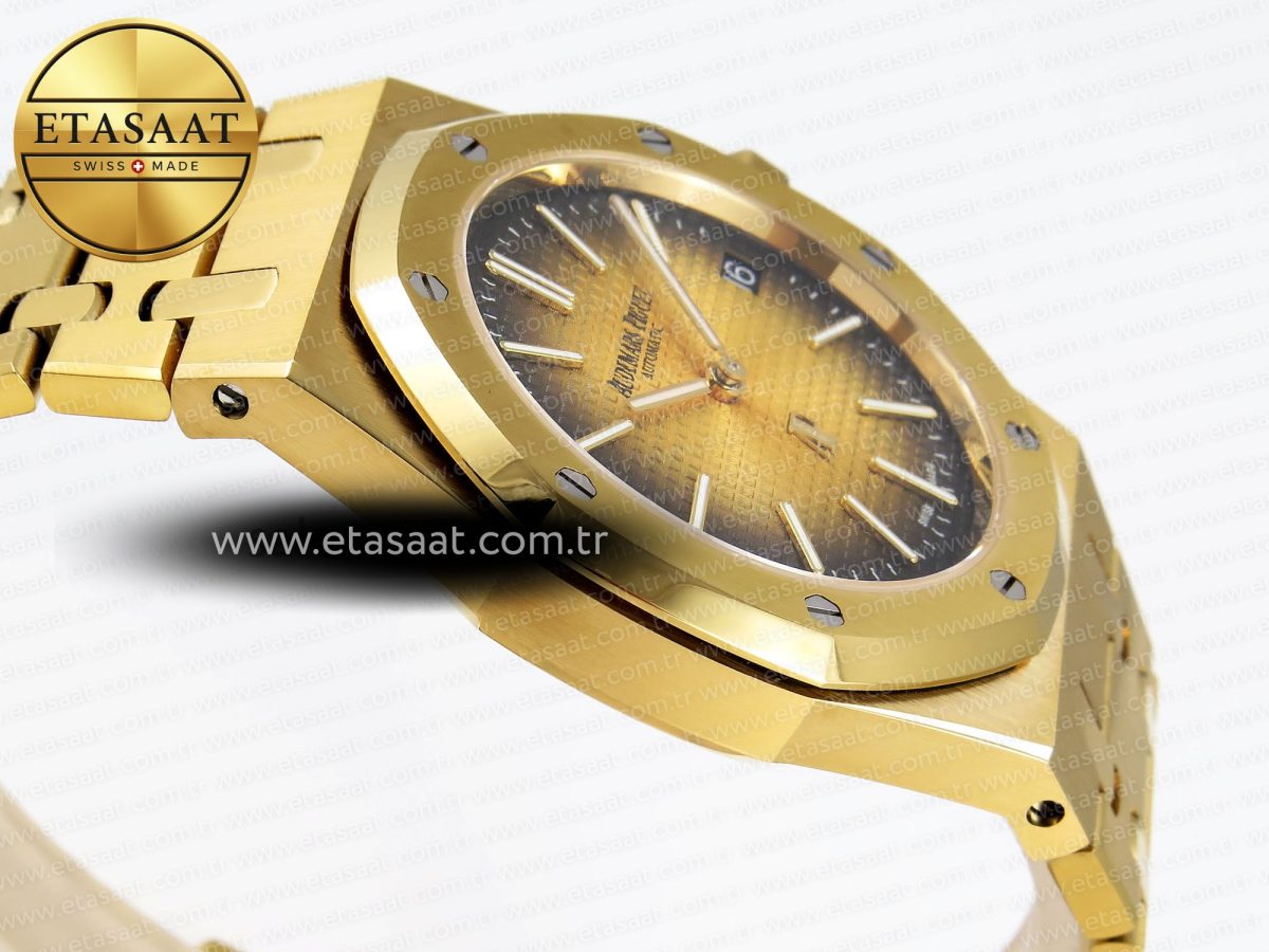 Royal Oak 39mm 15202 YG IPF 1:1 Best Edition Yellow/Brown Textured Dial on YG Bracelet A2121 - Görsel 9