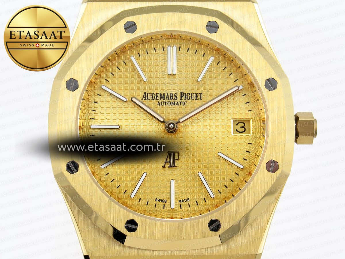 Royal Oak 39mm 15202 YG IPF 1:1 Best Edition YG Textured Dial on YG Bracelet A2121 - Görsel 4