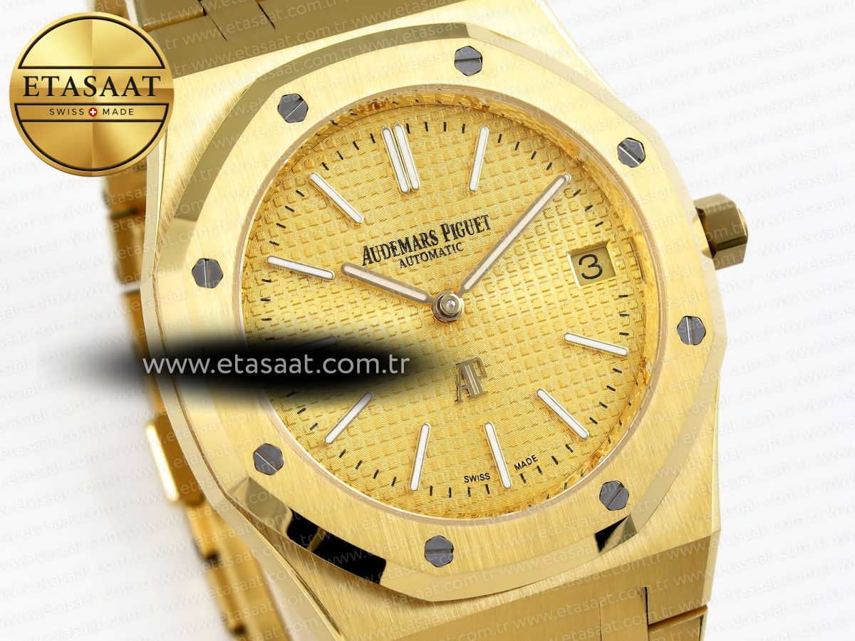 Royal Oak 39mm 15202 YG IPF 1:1 Best Edition YG Textured Dial on YG Bracelet A2121 - Görsel 5