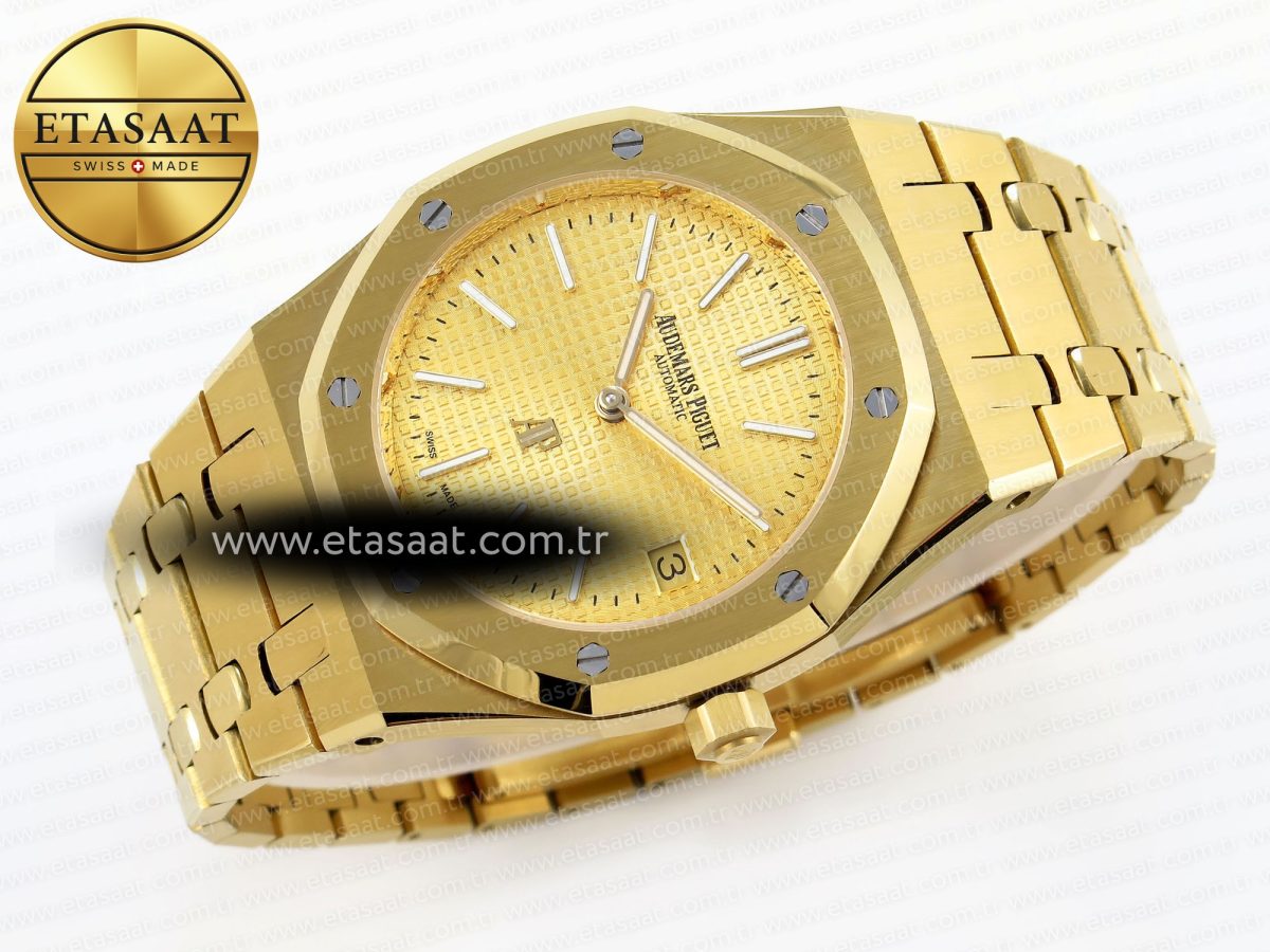 Royal Oak 39mm 15202 YG IPF 1:1 Best Edition YG Textured Dial on YG Bracelet A2121 - Görsel 7