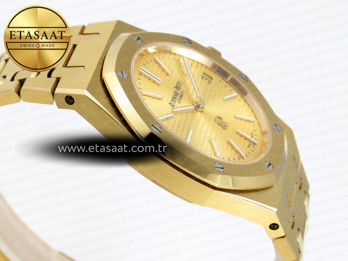 Royal Oak 39mm 15202 YG IPF 1:1 Best Edition YG Textured Dial on YG Bracelet A2121 - Görsel 9