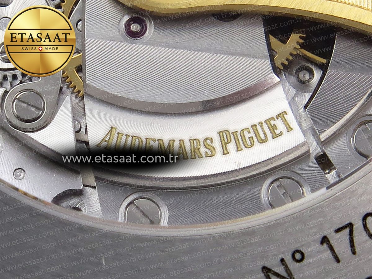 Royal Oak 41mm 15400 SS APSF 1:1 Best Edition Blue Textured Dial on Black Rubber Strap SA3120 Super Clone V3 - Görsel 21