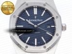 Royal Oak 41mm 15400 SS APSF 1:1 Best Edition Blue Textured Dial on Black Rubber Strap SA3120 Super Clone V3 - Görsel 4