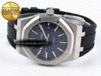 Royal Oak 41mm 15400 SS APSF 1:1 Best Edition Blue Textured Dial on Black Rubber Strap SA3120 Super Clone V3 - Görsel 6