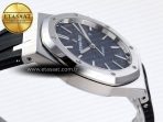 Royal Oak 41mm 15400 SS APSF 1:1 Best Edition Blue Textured Dial on Black Rubber Strap SA3120 Super Clone V3 - Görsel 9