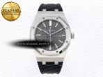 Royal Oak 41mm 15400 SS APSF 1:1 Best Edition Gray Textured Dial on Black Rubber Strap SA3120 Super Clone V3 - Görsel 3