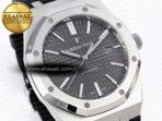 Royal Oak 41mm 15400 SS APSF 1:1 Best Edition Gray Textured Dial on Black Rubber Strap SA3120 Super Clone V3 - Görsel 5