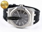Royal Oak 41mm 15400 SS APSF 1:1 Best Edition Gray Textured Dial on Black Rubber Strap SA3120 Super Clone V3 - Görsel 6