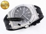 Royal Oak 41mm 15400 SS APSF 1:1 Best Edition Gray Textured Dial on Black Rubber Strap SA3120 Super Clone V3 - Görsel 7